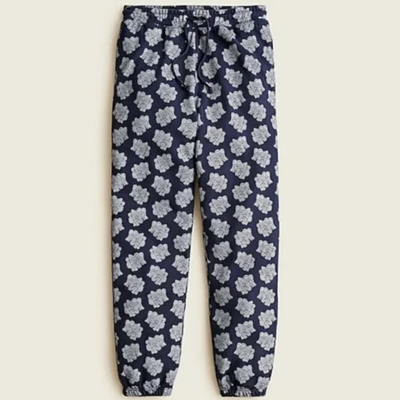 J Crew University Terry Sweatshirt and Sweatpants in Paisley - Picture 3 of 3